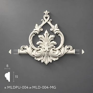 Polyurethane molding MLDPU-4-2.1 for molding MLDPU-004 198&times;208&times;18 mm