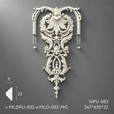 Carved polyurethane applique NPU-383 with direct delivery from the manufacturer