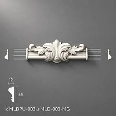 Polyurethane molding NPU-399.1 center overlay for molding MLDPU-003 76&times;202&times;21 mm