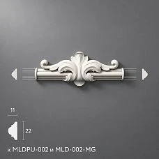 Polyurethane molding decor NPU-400.1 &mdash; decorative overlay for wall compositions