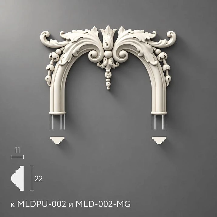 Ceiling decorative appliques, modern polyurethane decor for walls and doors