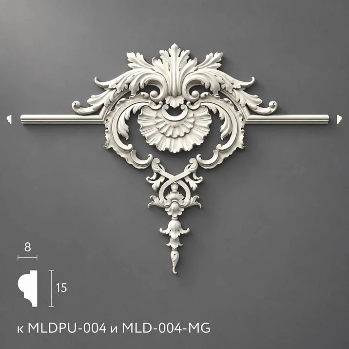 Decorative molding for walls and ceilings for classic and modern interiors