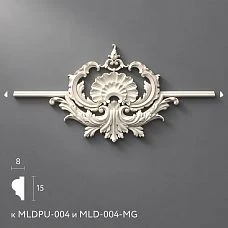 Universal center molding NPU-00417.4 polyurethane - for classic and modern interiors