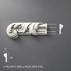 Polyurethane molding NPU-435.1L for molding MLDPU-003 135&times;53&times;19 mm