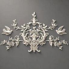 CPU-047 Stucco Decoration: luxurious baroque composition with elegant scrolls