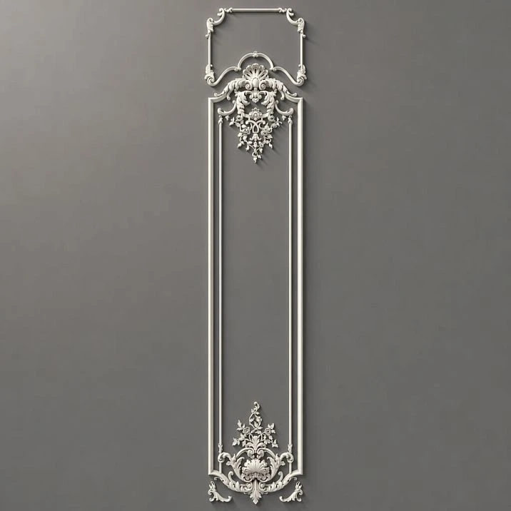 Overall view of Relief decoration CPU.VRS-058, showcasing elegant and detailed polyurethane ornament