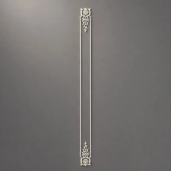 Relief decoration CPU.VRS-057 &ndash; overall view of elegant vertical polyurethane composition