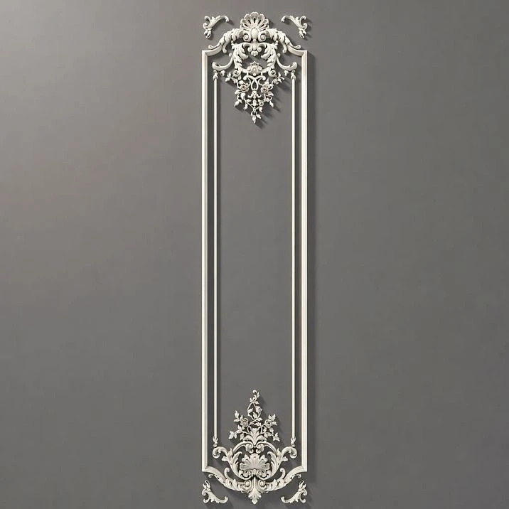 Overall view of Relief decoration CPU.VRS-059 with rich ornament and smooth scrolls.