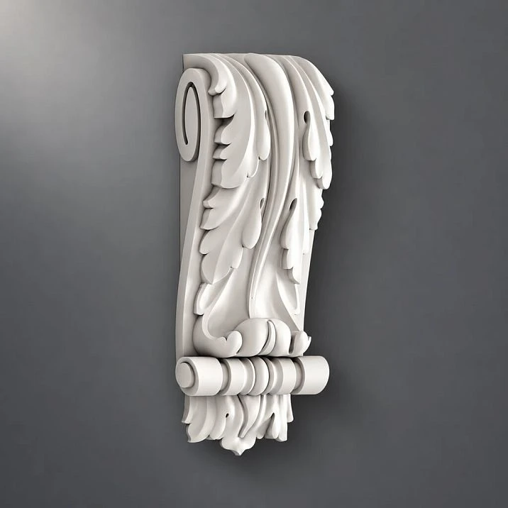 Decorative brackets for shelves for purchase in Moscow, polyurethane appliqu&eacute;