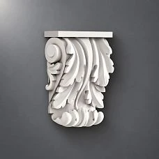 Polyurethane carved appliqu&eacute; for decorating classical moldings on walls for home furnishings