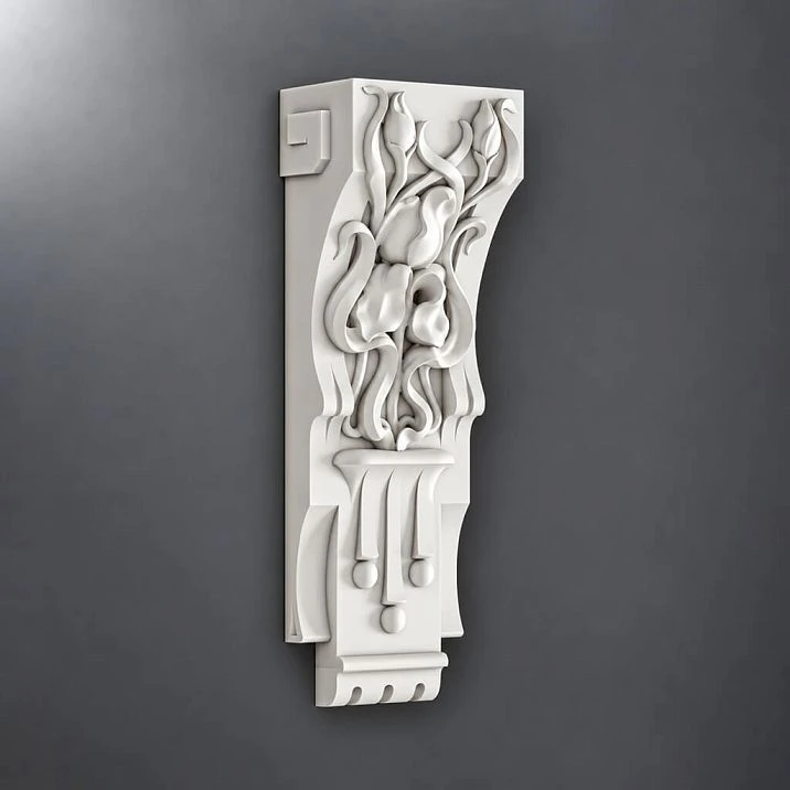 Polyurethane carved applique for decorating classical moldings on walls of homes and church decoration