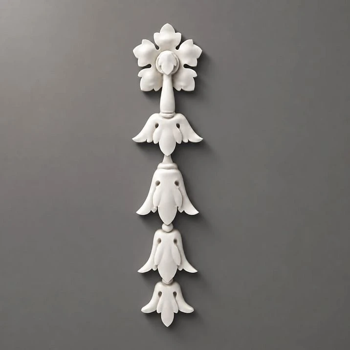Stucco style for interiors with floral ornament