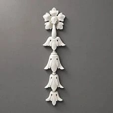 Stucco style for interiors with floral ornament