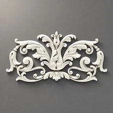 Carved polyurethane applique with floral pattern NPU-440, moisture-resistant