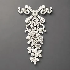 Polyurethane molding NPU-042 with 3D floral pattern for interior