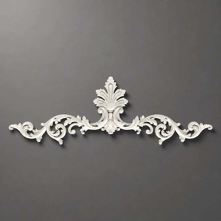 Polyurethane molding on the ceiling under the chandelier