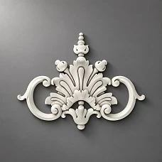 NPU-244 Molded Decoration &mdash; an elegant polyurethane overlay with detailed classical scrolls.