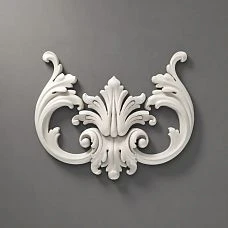 NPU-245 Carved Decoration &mdash; a polyurethane carved overlay with smooth floral motifs