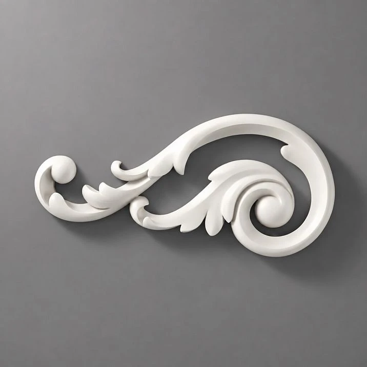 Relief decoration in wood grain from polyurethane