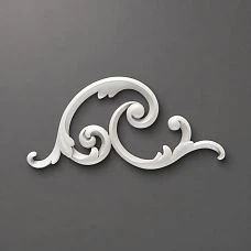 Carved decoration NPU-298L made of polyurethane on a gray background