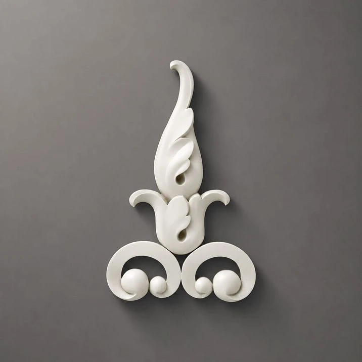 NPU-300 Molded Decoration from Polyurethane on a Gray Background