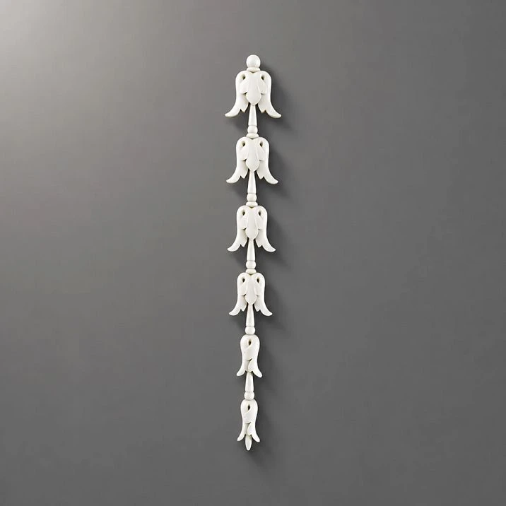 NPU-316 decorative molding from polyurethane &ndash; vertical garland of flower buds for interior and facade