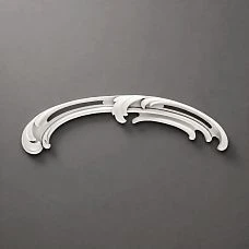 Molded decoration NPU-426L in close-up, with smooth wave-like elements and swirls