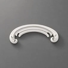 Relief decoration NPU-428 close-up, with smooth wavy reliefs and scrolls