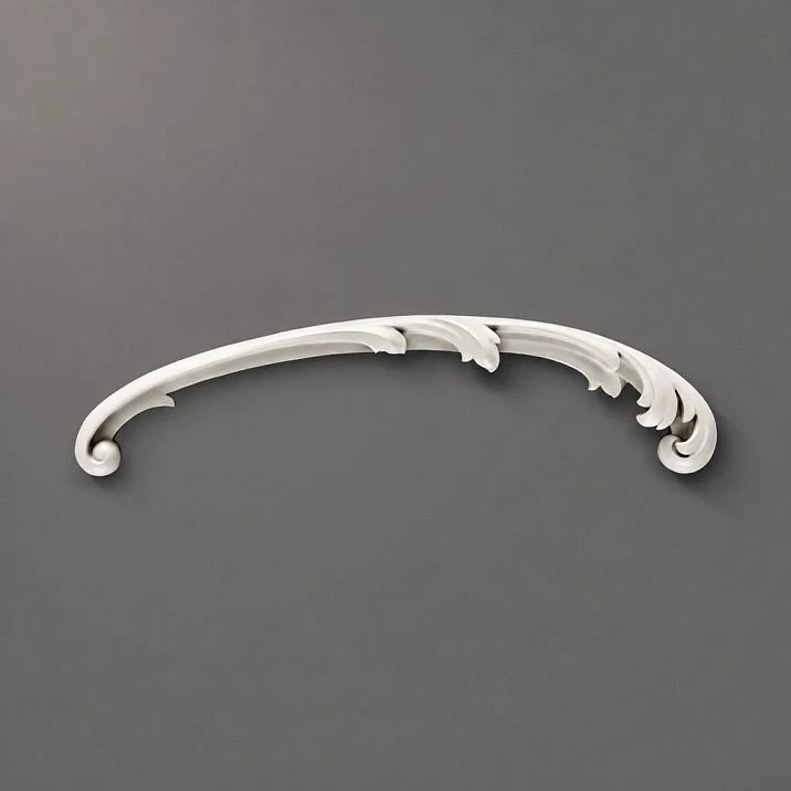 NPU-429R decorative molding, close-up, showcasing an elegant scroll with a curved shape