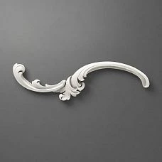 Close-up of the NPU-430L molded decoration, showcasing smooth lines and baroque scrolls
