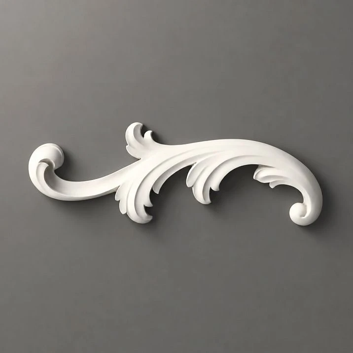 NPU-431L moldings in close-up with smooth scrolls and relief details