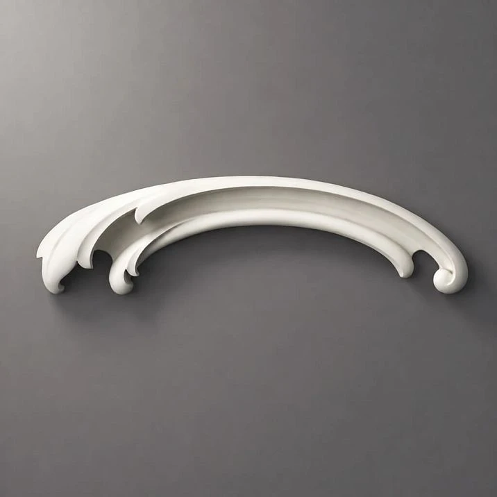 NPU-432L molded decoration in close-up, showcasing three smooth wave-like curves