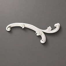 NPU-433R molded decor, close-up with smooth scroll and relief elements
