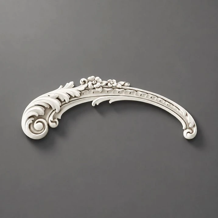 Polyurethane decorative NPU-460L &mdash; elegant overlay with plant motifs for interior and facade