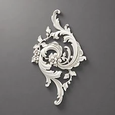 Relief decoration NPU-465: Baroque scrolls and floral motifs from polyurethane