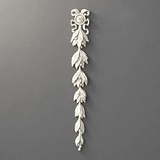 NPU-498 polyurethane molding decor &mdash; a vertical decorative overlay with floral ornament
