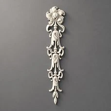 NPU-501 polyurethane molding decor &mdash; a vertical decorative overlay with floral ornament