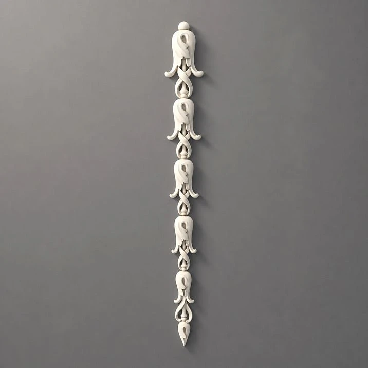 NPU-502 polyurethane molding decor &mdash; a narrow vertical decorative overlay in classic style