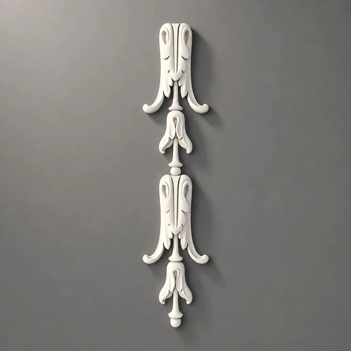 NPU-505 polyurethane molding decor &mdash; a vertical decorative overlay in a classic style.