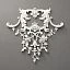 Stucco decor NPU.VRS-001 (A=355 B=342 C=17 mm) (Polyurethane)