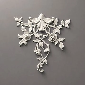 Relief decoration NPU.VRS-002-3 &ndash; decorative polyurethane element with elegant scrolls