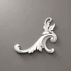 Molding decor NPU.VRS-002-4R &mdash; decorative polyurethane overlay with elegant scrolls.