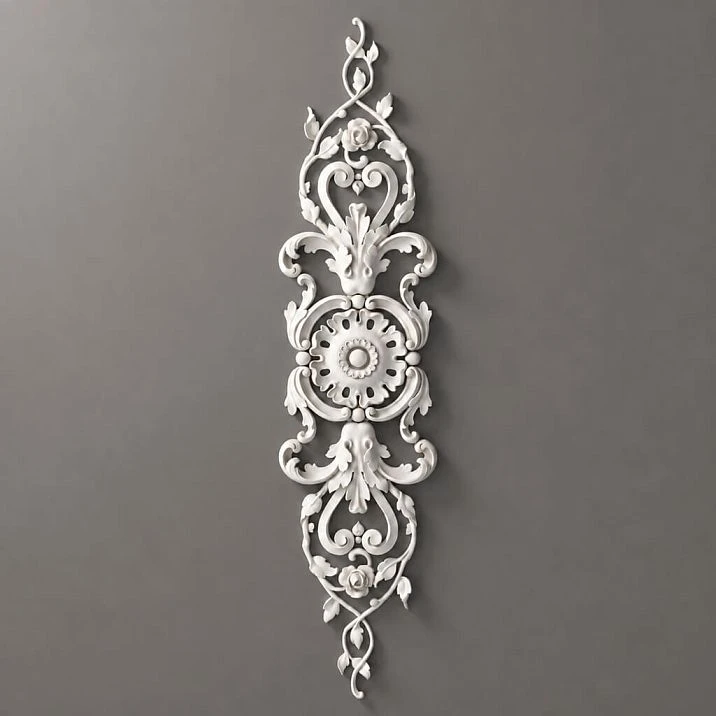Relief decoration NPU.VRS-004 &ndash; decorative polyurethane overlay with elegant scrolls.