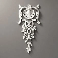 Molding decor NPU.VRS-005 &mdash; decorative overlay with smooth scrolls and floral motifs