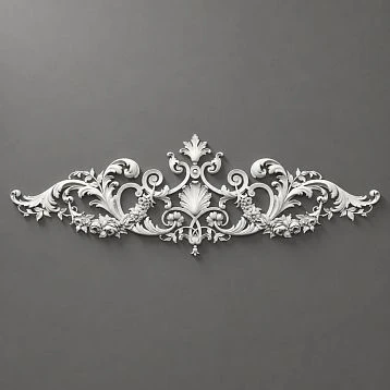 Molding decor NPU.VRS-006 with detailed floral ornament