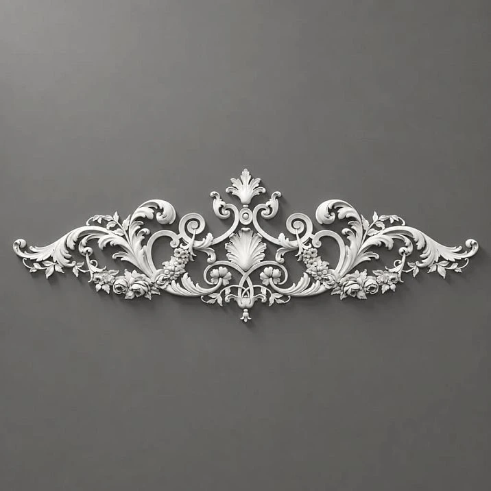 Molding decor NPU.VRS-006 with detailed floral ornament