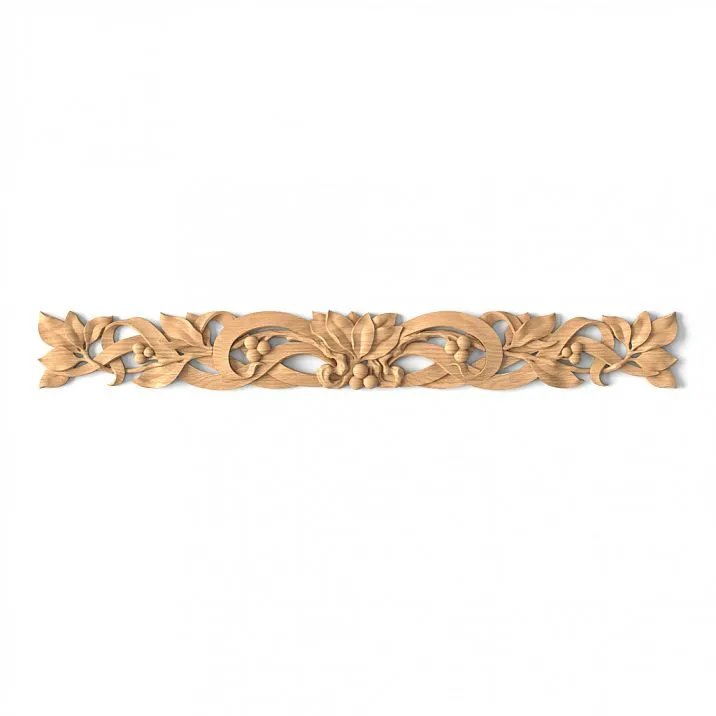 Wooden overlay with plant pattern on white background N-317