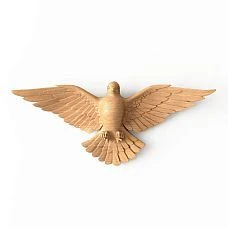 Maskron 'Dove NC-457-1' from oak &mdash; carved church decor element symbolizing the Holy Spirit.