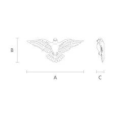 Maskaron "Dove NC-457-1" &mdash; woodworking drawing for church decoration