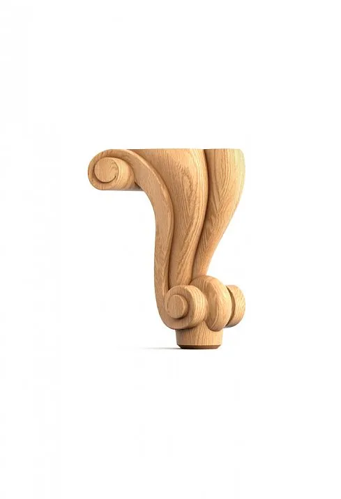 Unusual-shaped wooden legs for furniture